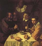 Diego Velazquez Trois Hommes a table (df02) oil painting artist
